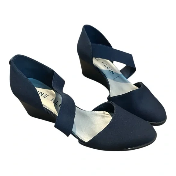 Anne Klein Women’s 7.5 Dark Navy Wedge Heel Shoes - Picture 1 of 9